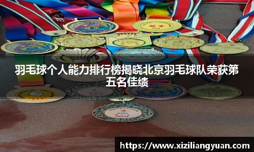 羽毛球个人能力排行榜揭晓北京羽毛球队荣获第五名佳绩